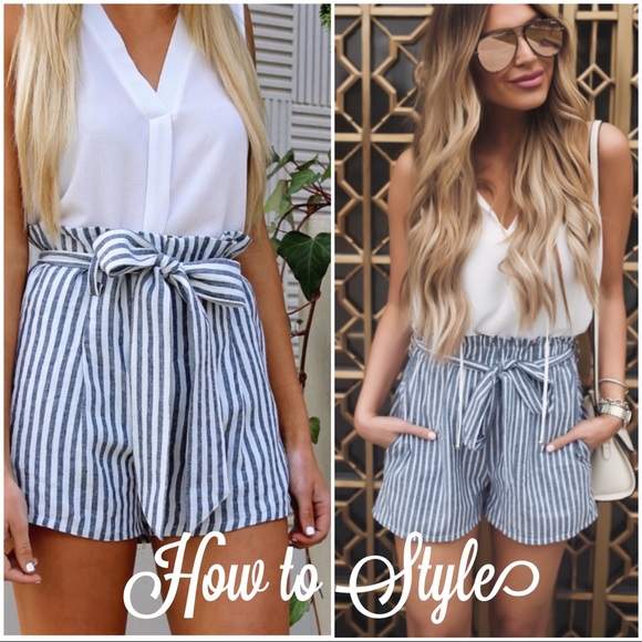 RESTOCKED Striped blue shorts! - Picture 8 of 8